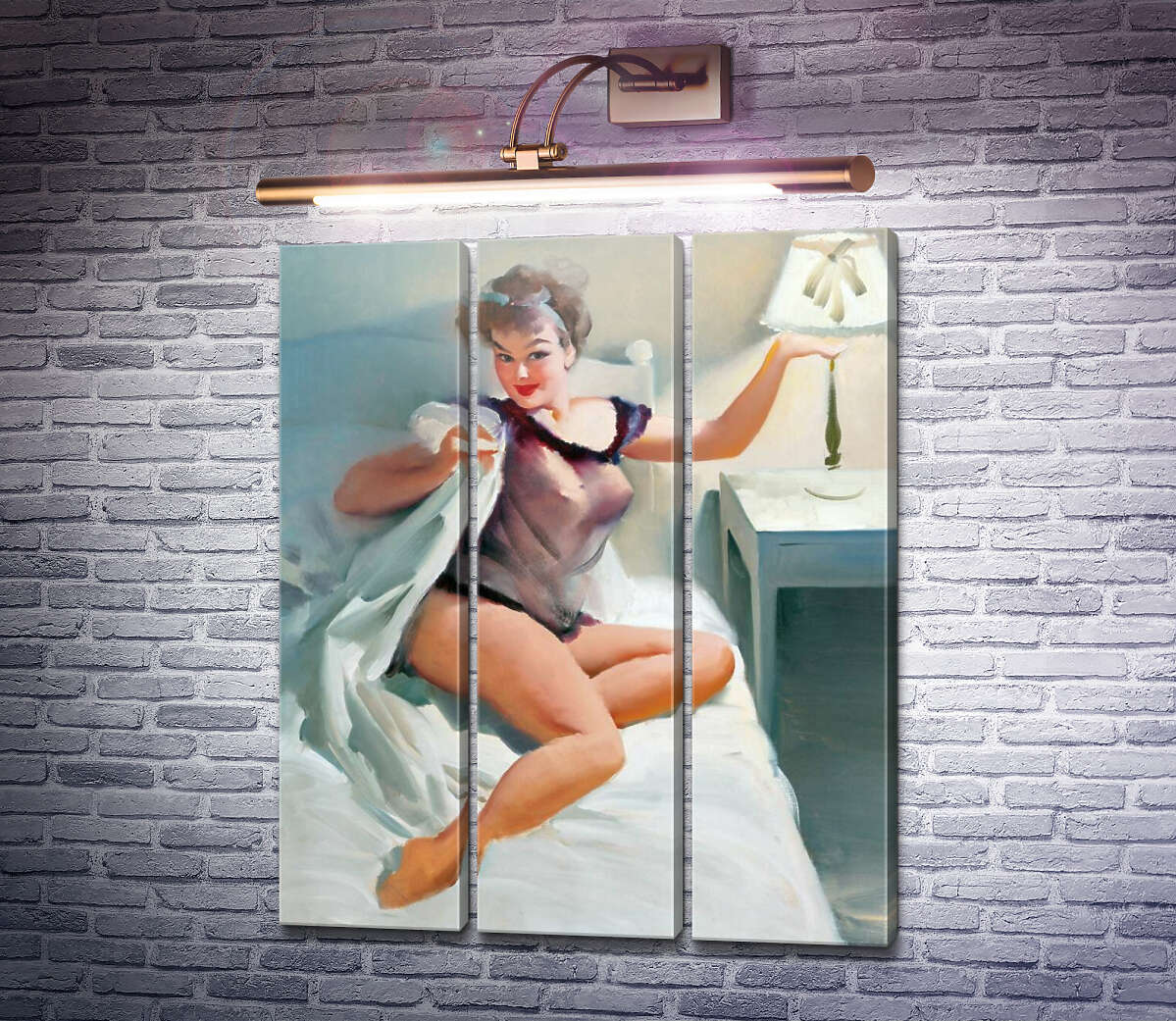 Модульна картина Час для сну (Модуль №2) Джил Елвгрен (Gil Elvgren) Модульна картина Час для сну (Модуль №2) Джил Елвгрен (Gil Elvgren)