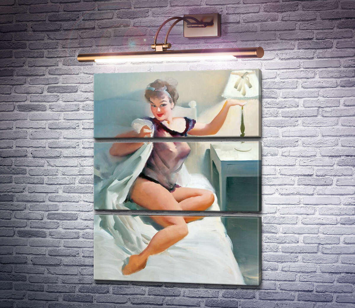 Модульна картина Час для сну (Модуль №15) Джил Елвгрен (Gil Elvgren) Модульна картина Час для сну (Модуль №15) Джил Елвгрен (Gil Elvgren)