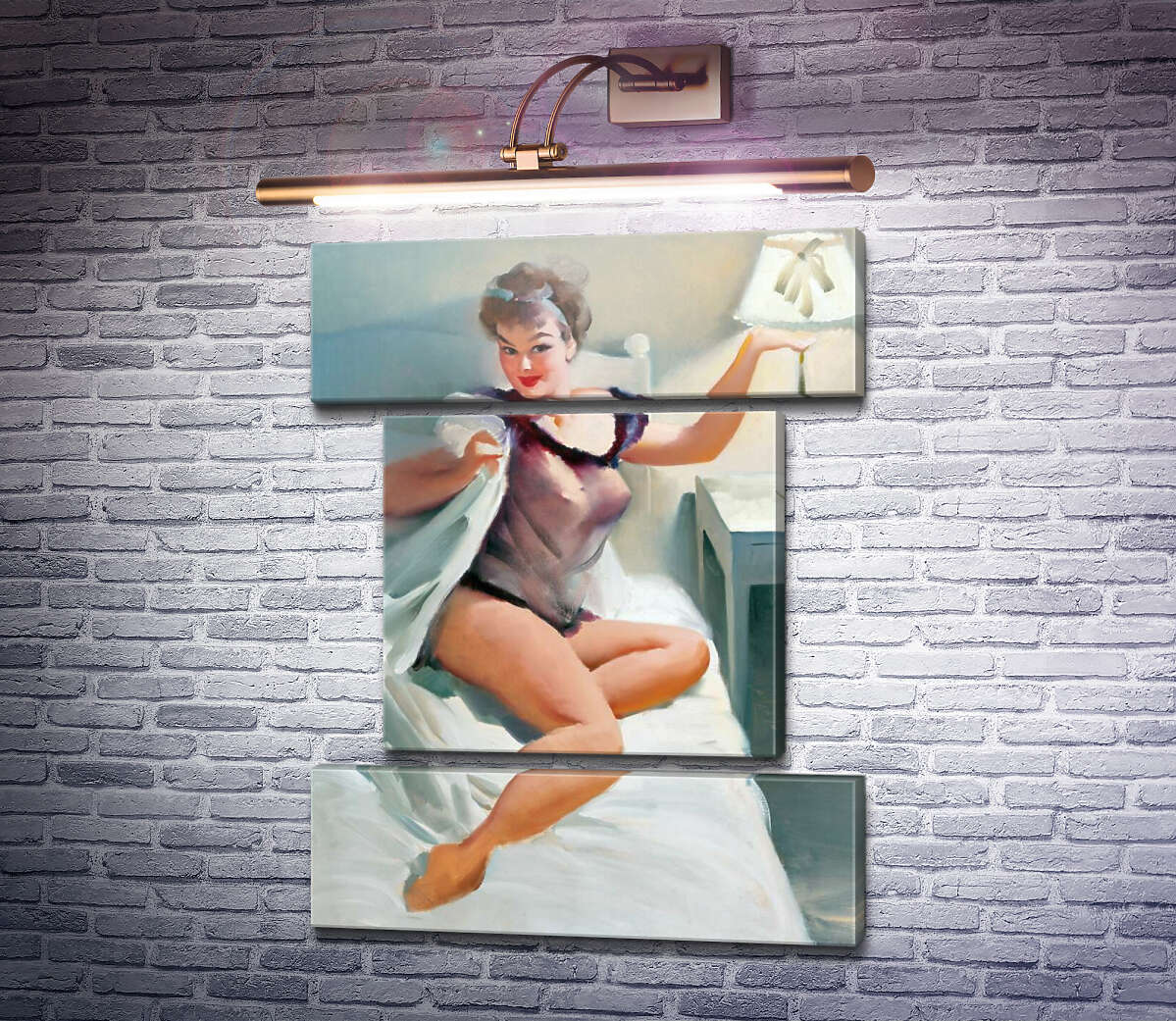Модульна картина Час для сну (Модуль №18) Джил Елвгрен (Gil Elvgren) Модульна картина Час для сну (Модуль №18) Джил Елвгрен (Gil Elvgren)