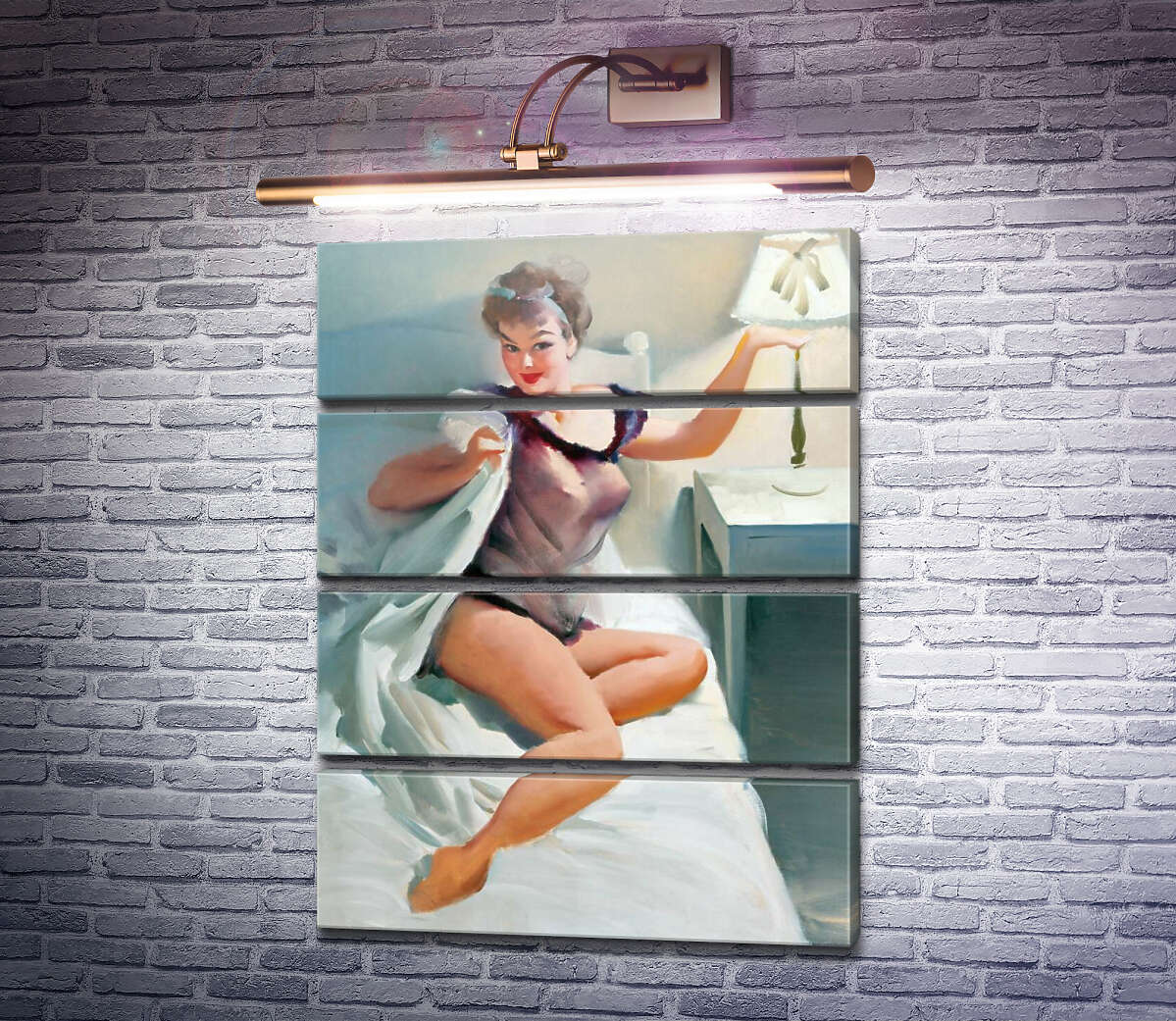 Модульна картина Час для сну (Модуль №22) Джил Елвгрен (Gil Elvgren)