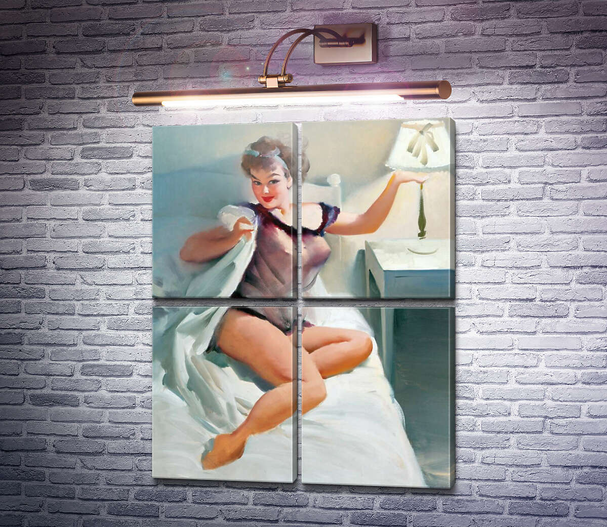 Модульна картина Час для сну (Модуль №25) Джил Елвгрен (Gil Elvgren) Модульна картина Час для сну (Модуль №25) Джил Елвгрен (Gil Elvgren)