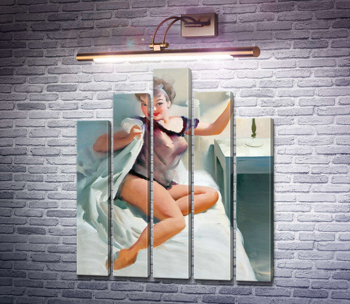 Модульна картина Час для сну (Модуль №29) Джил Елвгрен (Gil Elvgren) Модульна картина Час для сну (Модуль №29) Джил Елвгрен (Gil Elvgren)