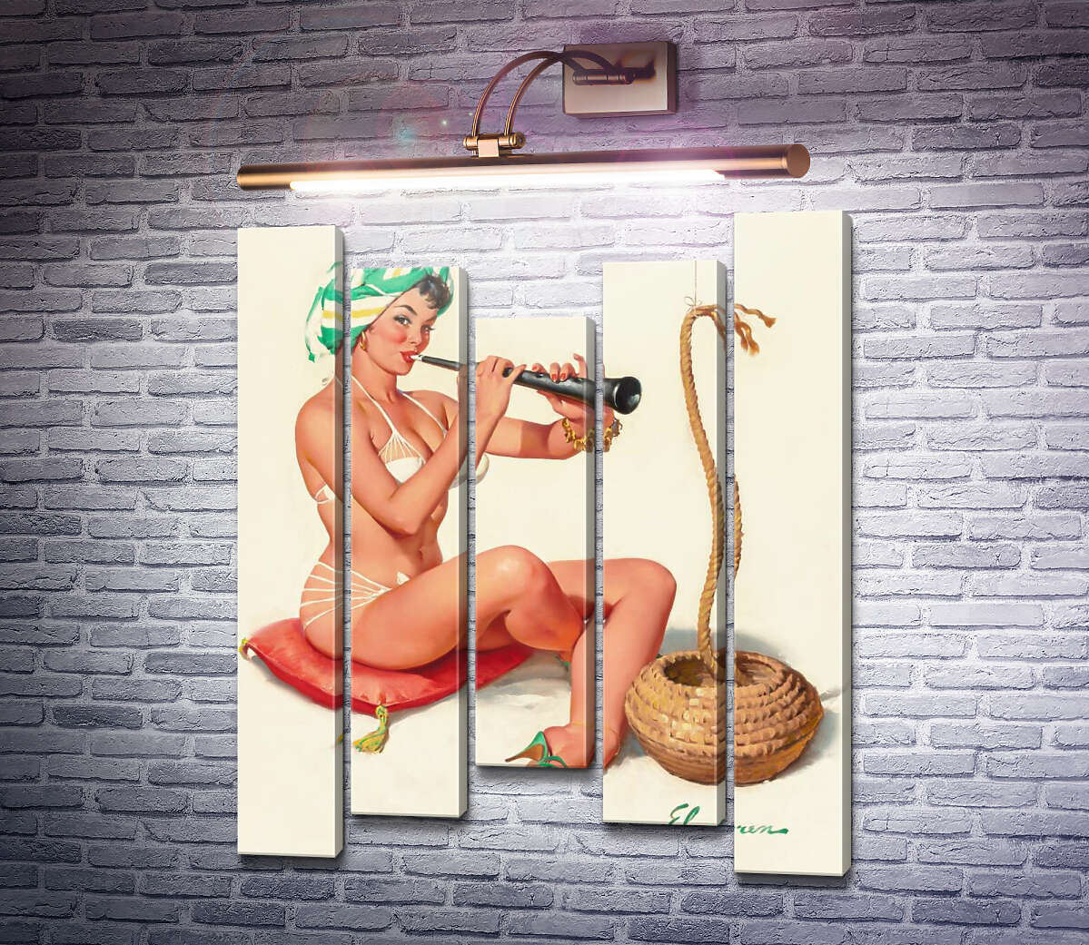 Модульна картина Чарівний трюк (Модуль №27) Джил Елвгрен (Gil Elvgren)