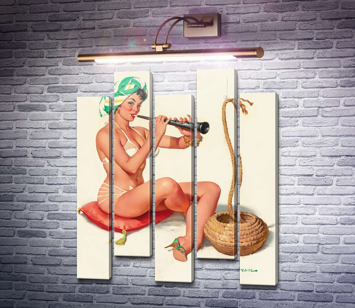 Модульна картина Чарівний трюк (Модуль №30) Джил Елвгрен (Gil Elvgren) Модульна картина Чарівний трюк (Модуль №30) Джил Елвгрен (Gil Elvgren)