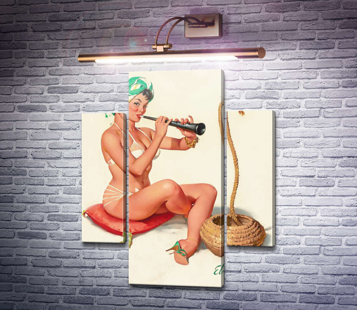 Модульна картина Чарівний трюк (Модуль №5) Джил Елвгрен (Gil Elvgren) Модульна картина Чарівний трюк (Модуль №5) Джил Елвгрен (Gil Elvgren)