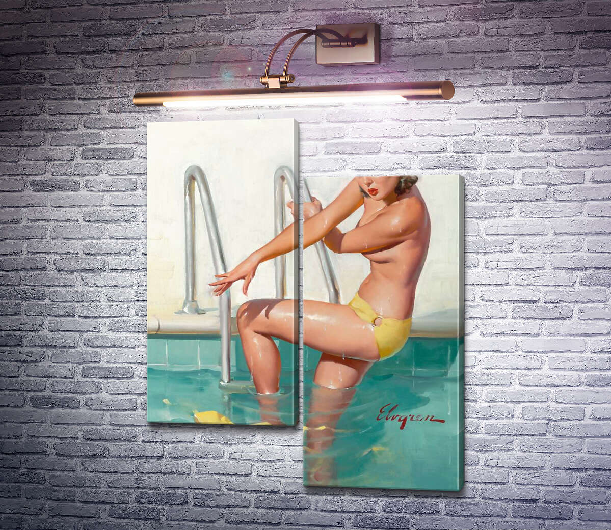 Модульная картина Девушка с обложки (Модуль №9) Джил Элвгрен (Gil Elvgren) Модульная картина Девушка с обложки (Модуль №9) Джил Элвгрен (Gil Elvgren)