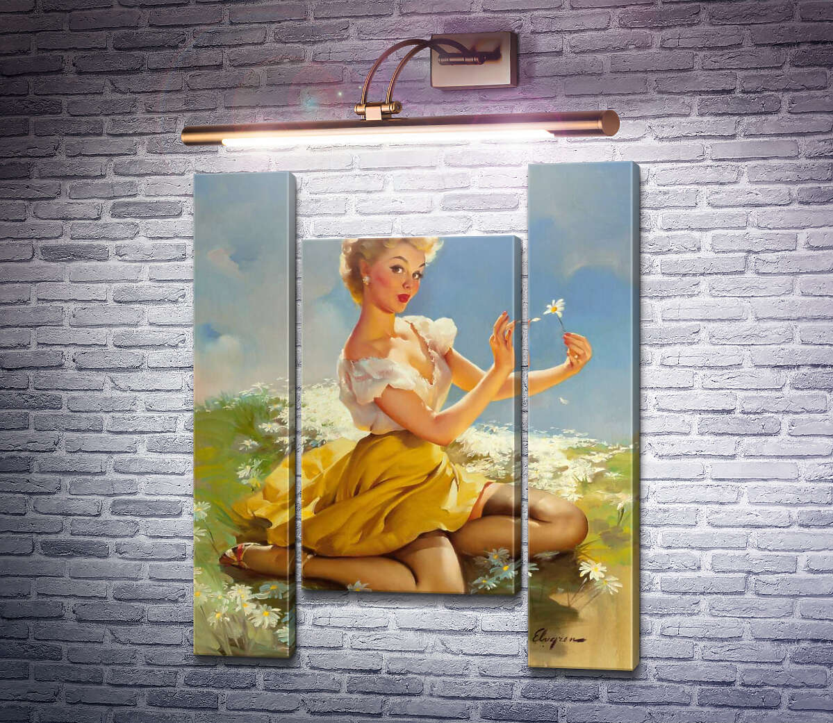 Модульна картина Любить - не любить (Модуль №11) Джил Елвгрен (Gil Elvgren) Модульна картина Любить - не любить (Модуль №11) Джил Елвгрен (Gil Elvgren)