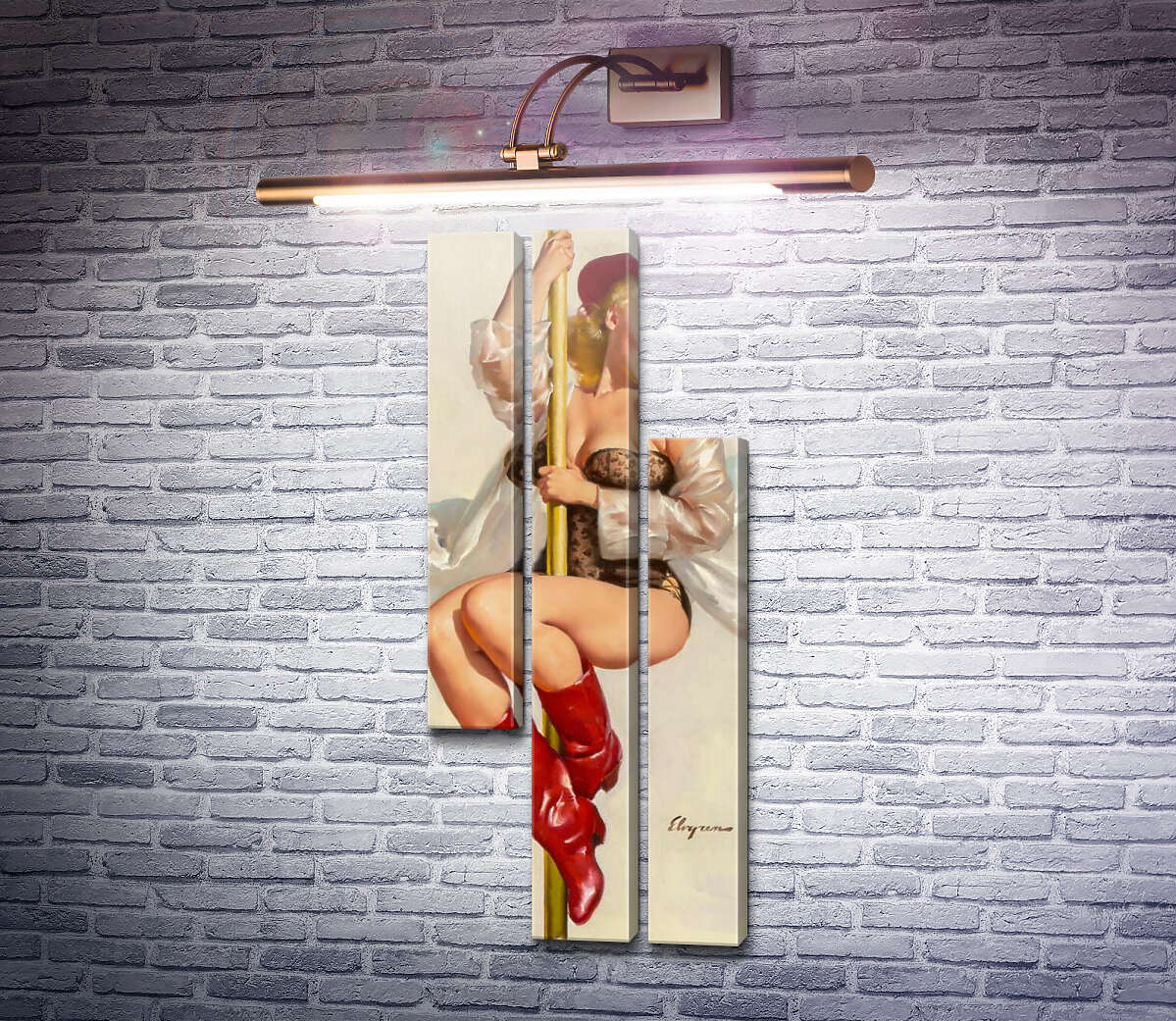 Модульна картина Прекрасна пожежниця (Модуль №13) Джил Елвгрен (Gil Elvgren)