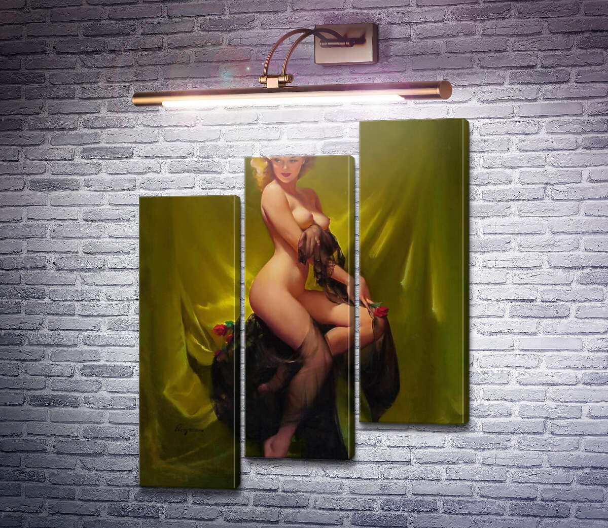 Модульна картина Золота краса (Модуль №14) Джил Елвгрен (Gil Elvgren)
