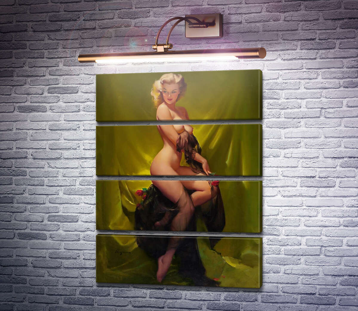 Модульна картина Золота краса (Модуль №22) Джил Елвгрен (Gil Elvgren) Модульна картина Золота краса (Модуль №22) Джил Елвгрен (Gil Elvgren)