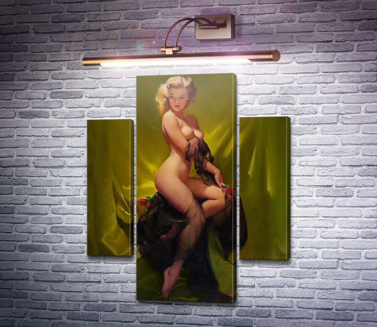 Модульна картина Золота краса (Модуль №5) Джил Елвгрен (Gil Elvgren)