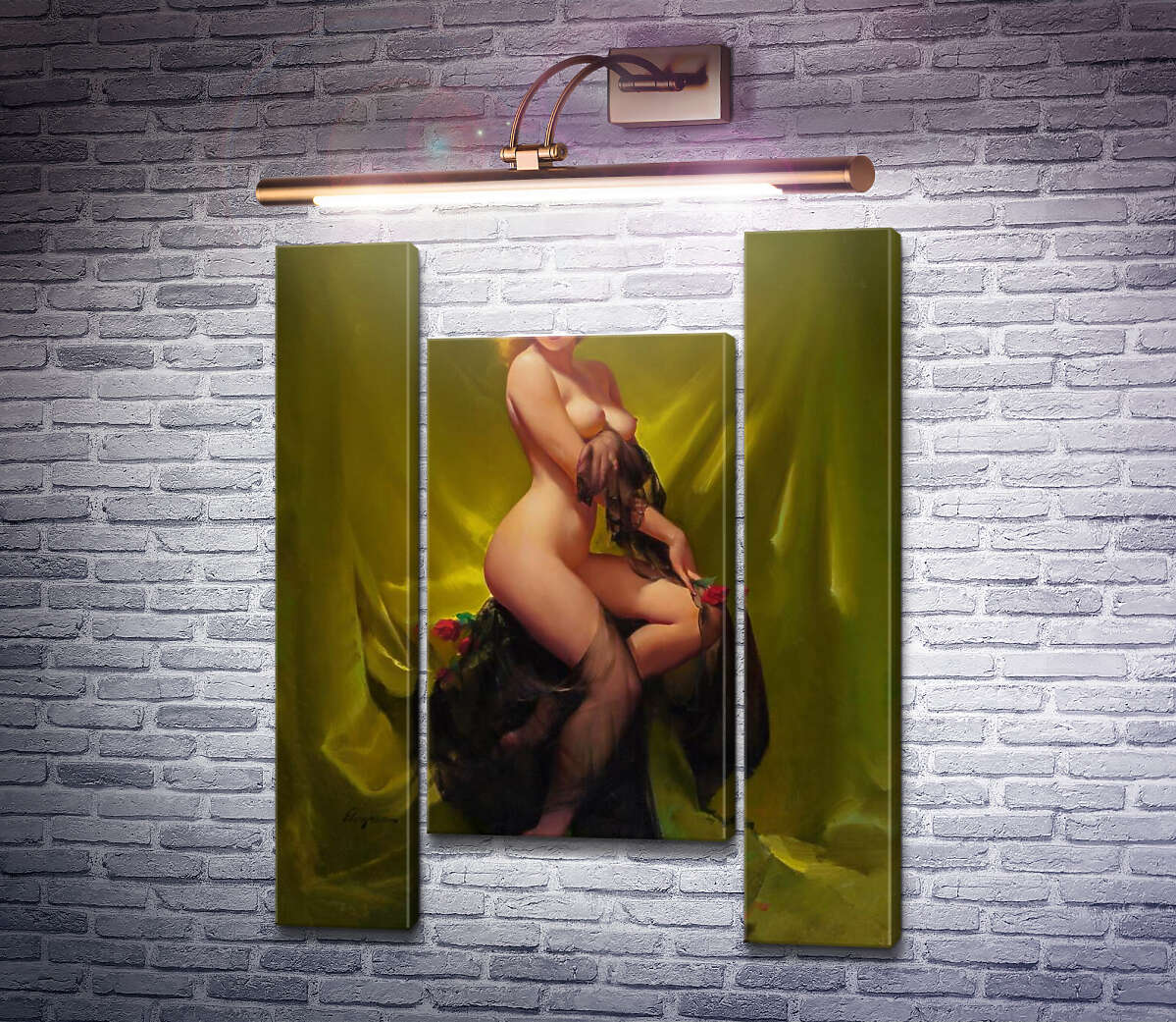 Модульна картина Золота краса (Модуль №11) Джил Елвгрен (Gil Elvgren)