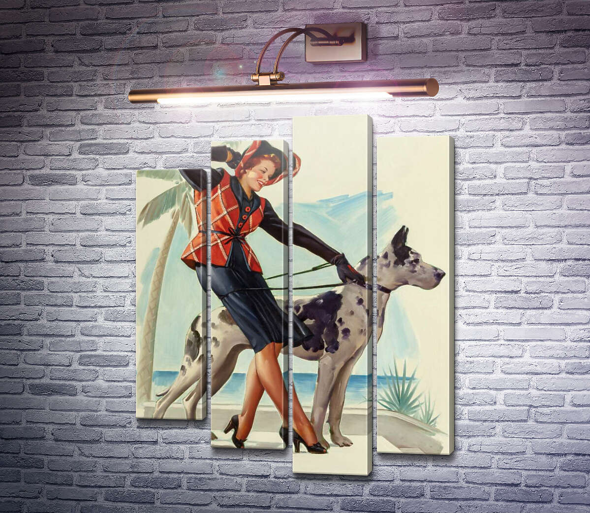 Модульная картина Немецкий дог (Модуль №3) Джил Элвгрен (Gil Elvgren) Модульная картина Немецкий дог (Модуль №3) Джил Элвгрен (Gil Elvgren)