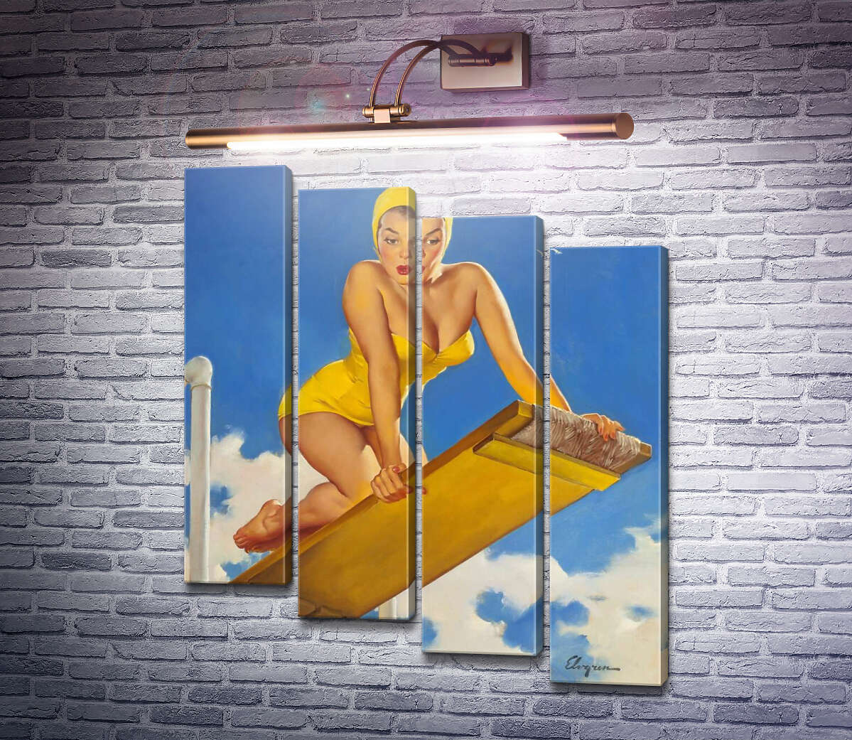 Модульна картина Високо і страшно (Модуль №19) Джил Елвгрен (Gil Elvgren) Модульна картина Високо і страшно (Модуль №19) Джил Елвгрен (Gil Elvgren)