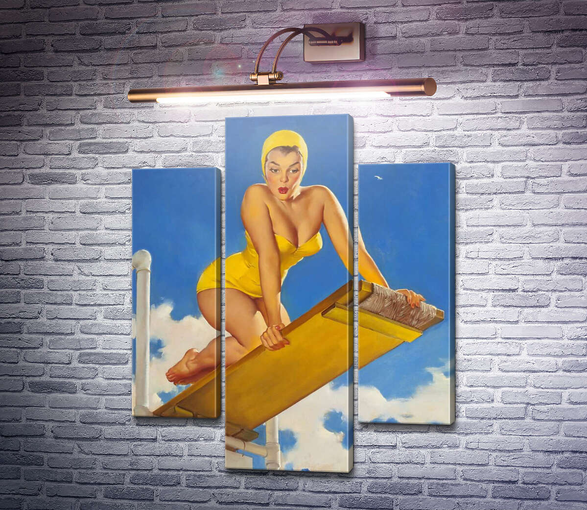 Модульна картина Високо і страшно (Модуль №10) Джил Елвгрен (Gil Elvgren) Модульна картина Високо і страшно (Модуль №10) Джил Елвгрен (Gil Elvgren)