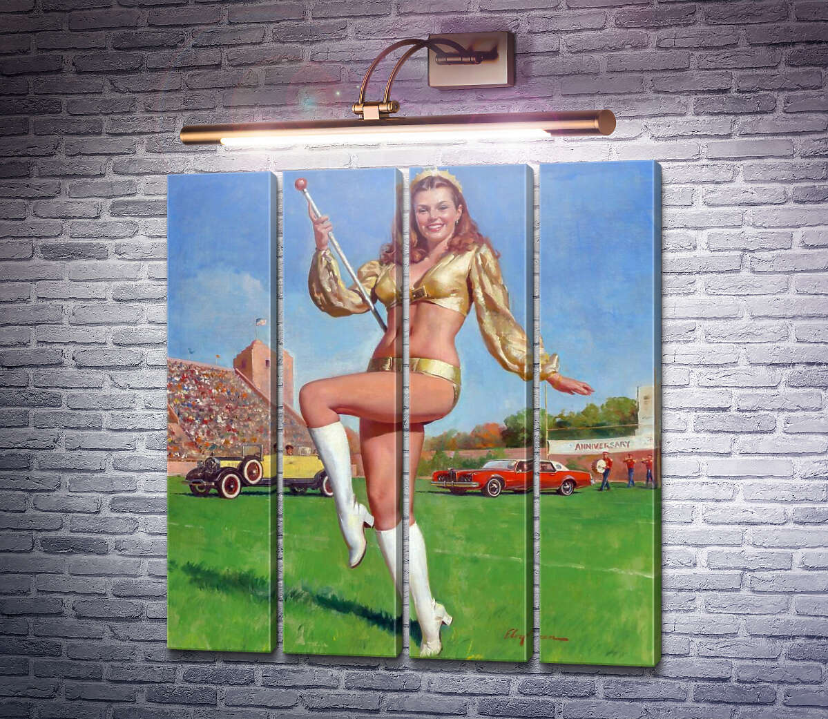 Модульна картина Домашня королева (Модуль №24) Джил Елвгрен (Gil Elvgren)