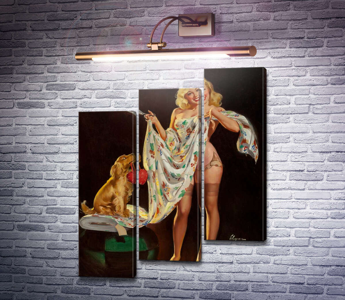 Модульная картина Модистка (Модуль №14) Джил Элвгрен (Gil Elvgren) Модульная картина Модистка (Модуль №14) Джил Элвгрен (Gil Elvgren)