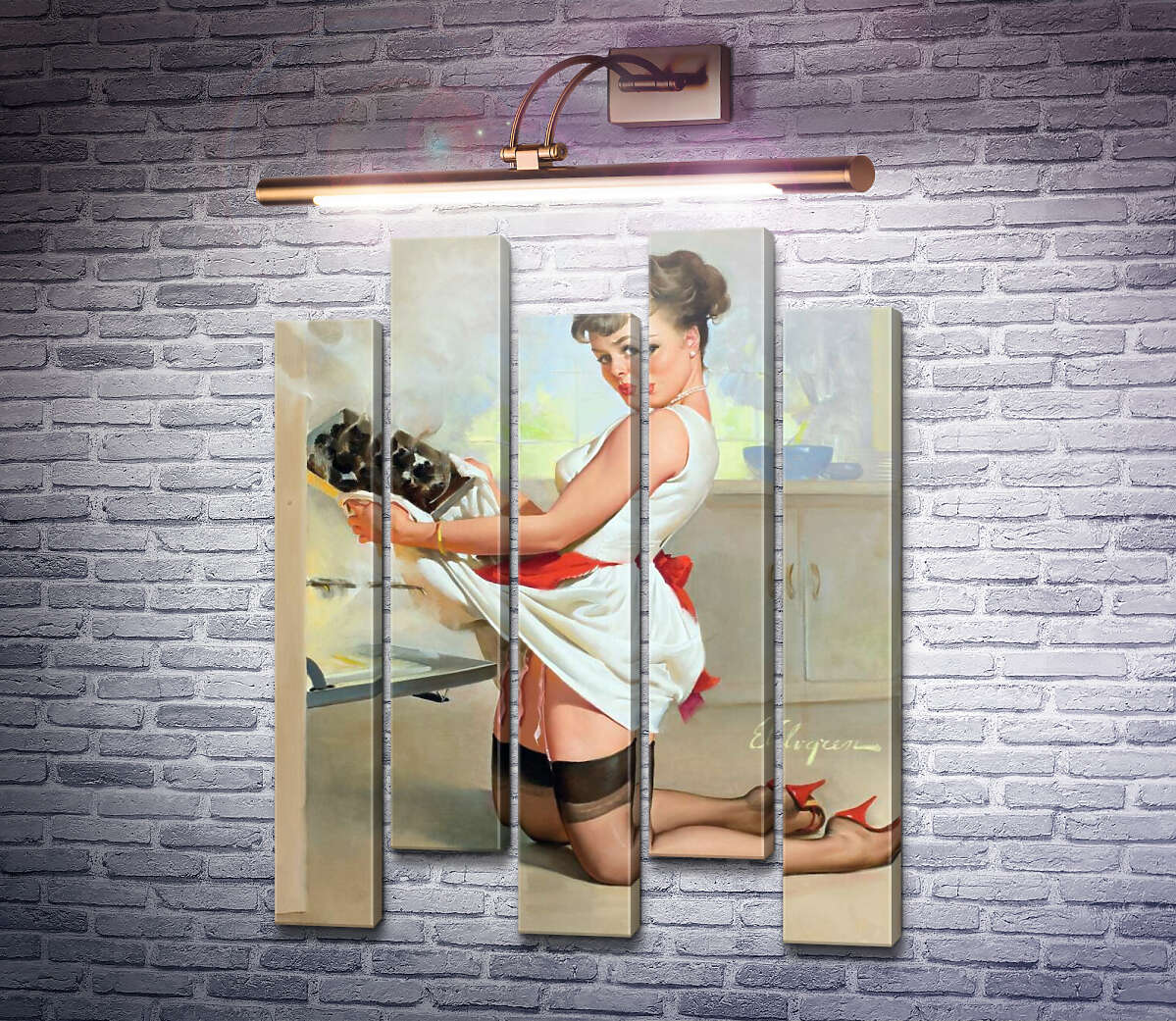 Модульна картина Давай поїмо не вдома? (Модуль №30) Джил Елвгрен (Gil Elvgren) Модульна картина Давай поїмо не вдома? (Модуль №30) Джил Елвгрен (Gil Elvgren)