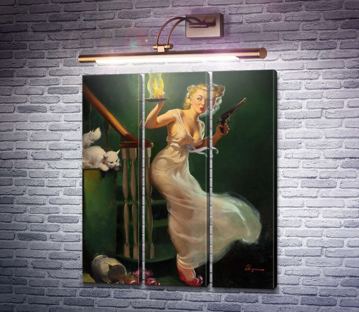 Модульна картина У пошуках пригод (Модуль №2) Джил Елвгрен (Gil Elvgren)