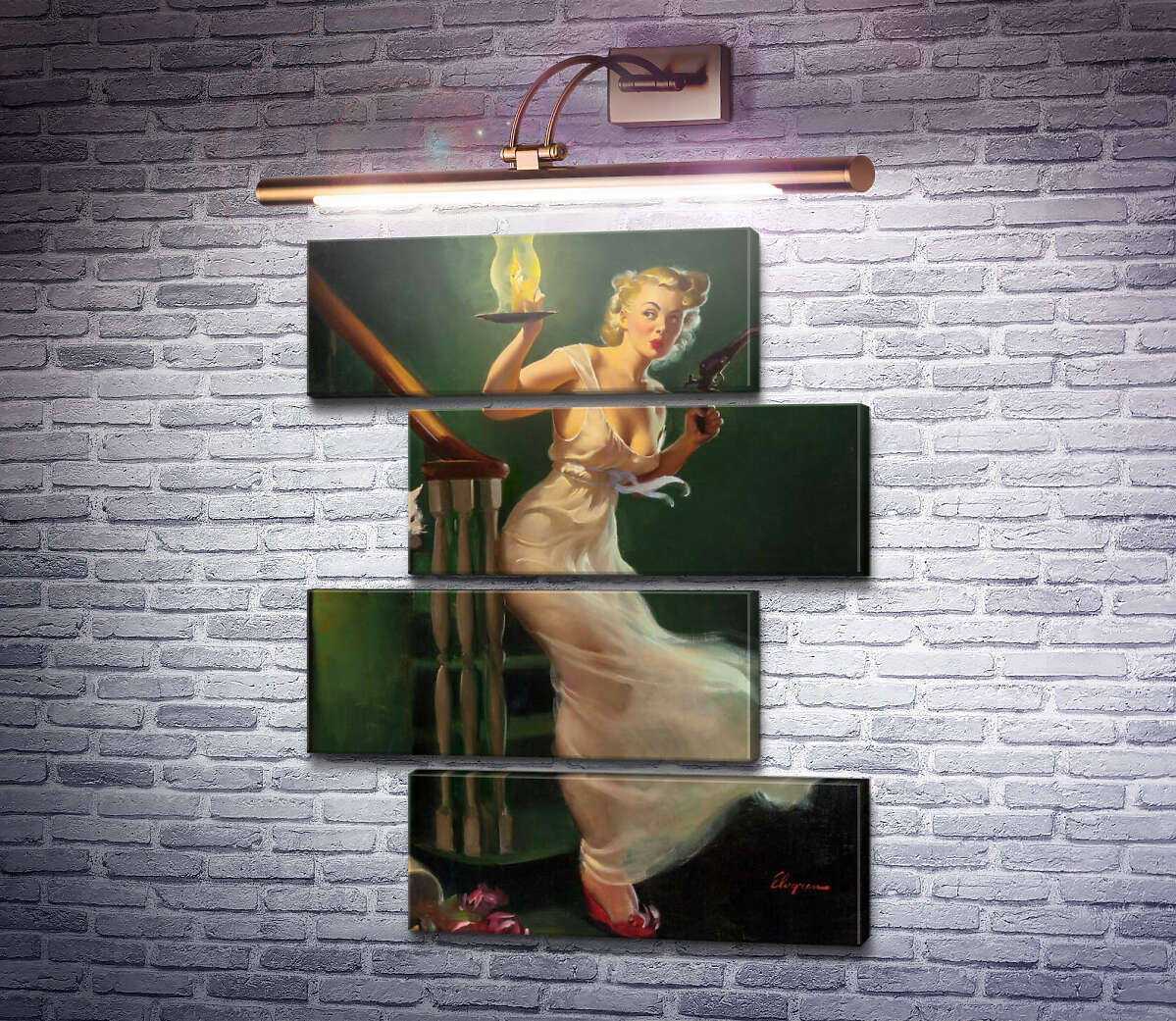 Модульна картина У пошуках пригод (Модуль №23) Джил Елвгрен (Gil Elvgren)