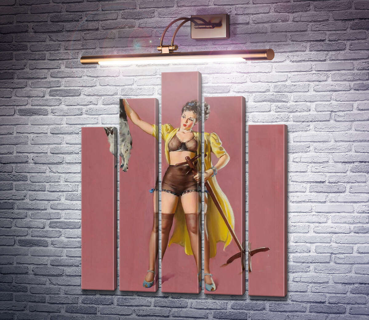 Модульна картина Невиправдана довіра (Модуль №29) Джил Елвгрен (Gil Elvgren)