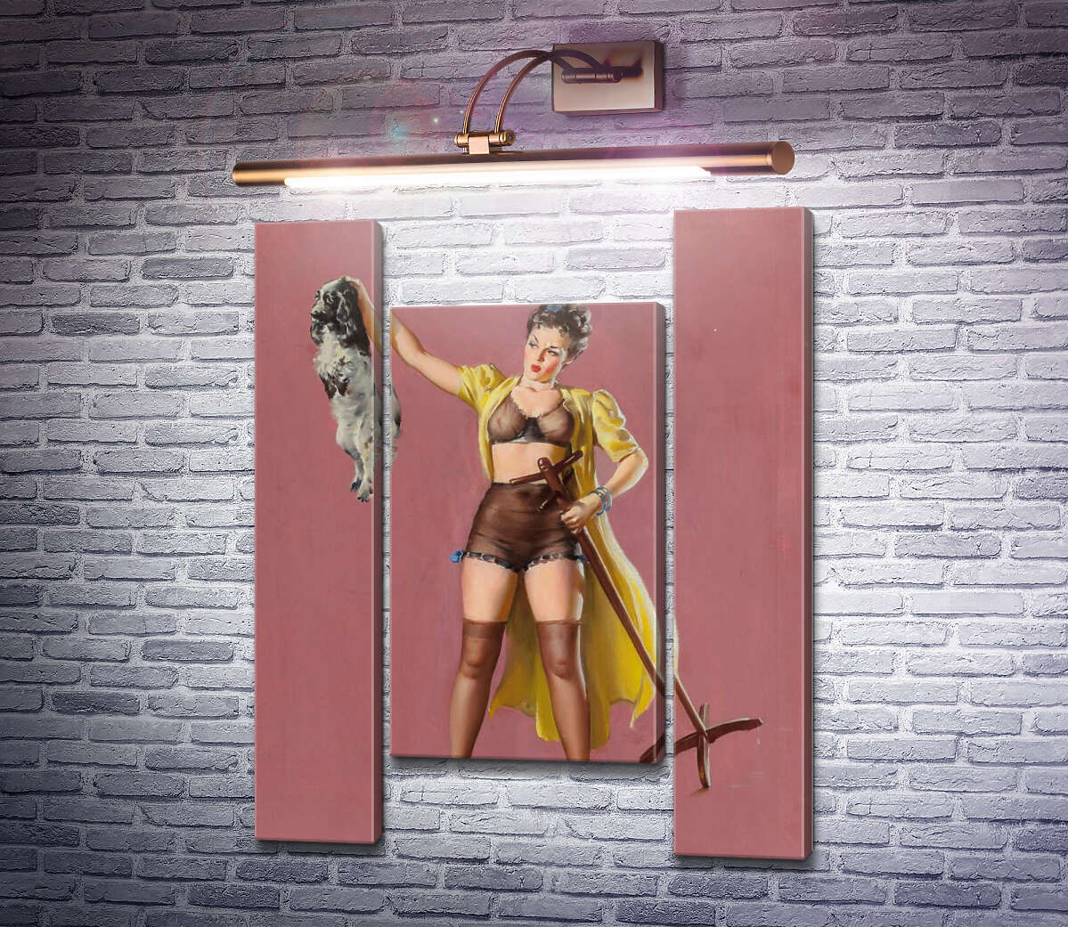Модульна картина Невиправдана довіра (Модуль №11) Джил Елвгрен (Gil Elvgren)