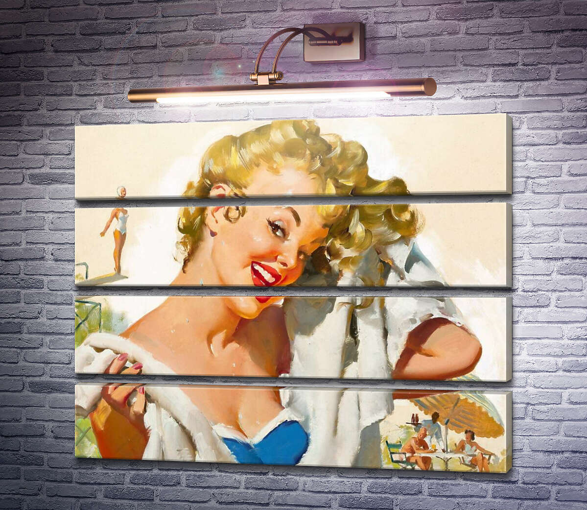 Модульна картина Розваги в басейні (Модуль №22) Джил Елвгрен (Gil Elvgren) Модульна картина Розваги в басейні (Модуль №22) Джил Елвгрен (Gil Elvgren)