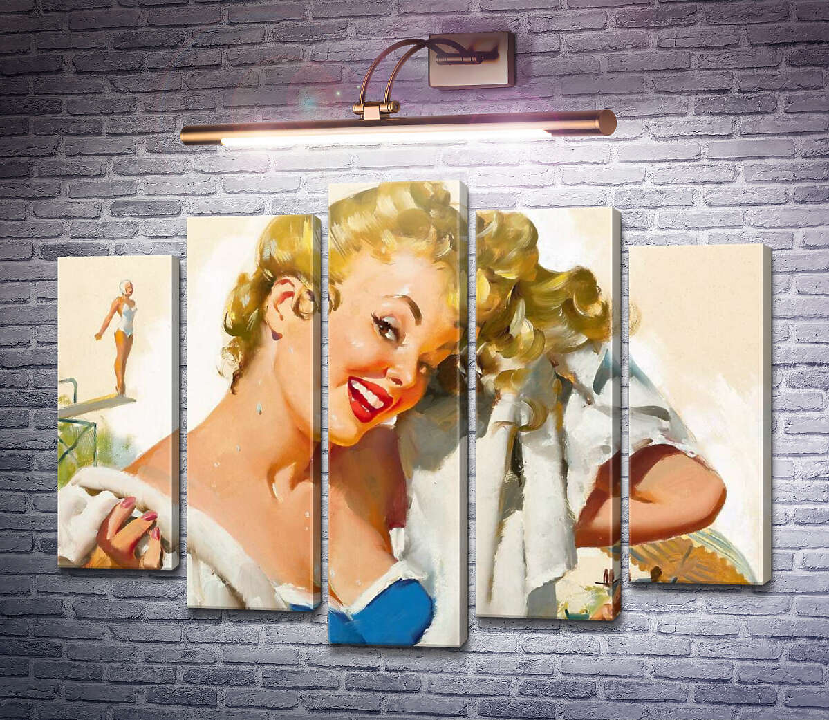 Модульна картина Розваги в басейні (Модуль №4) Джил Елвгрен (Gil Elvgren) Модульна картина Розваги в басейні (Модуль №4) Джил Елвгрен (Gil Elvgren)