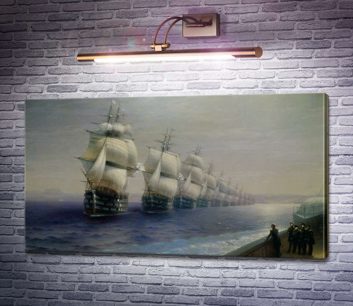 Картина Огляд Чорноморського флоту в 1849 році Іван Айвазовський