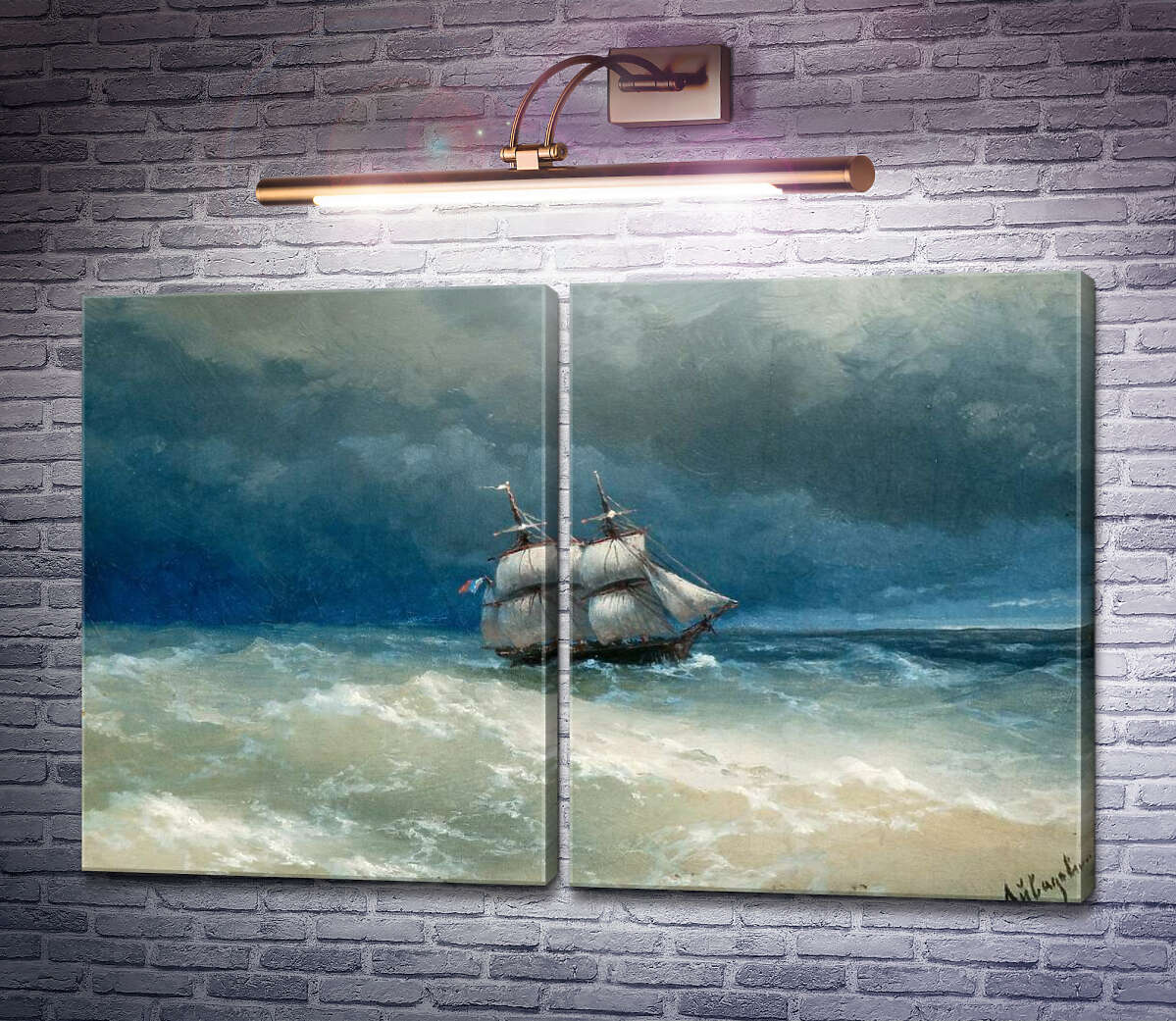 Модульна картина Бурхливе море Іван Айвазовський