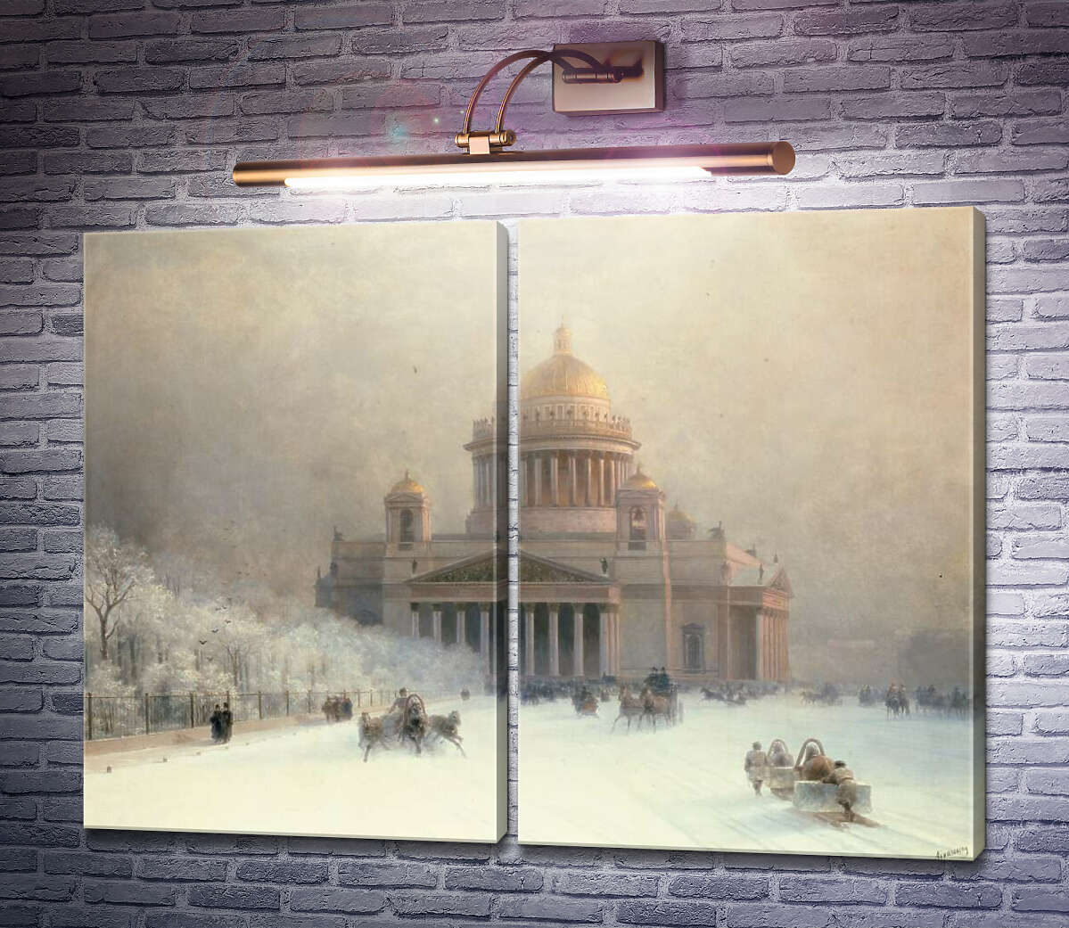 Модульна картина Ісаакіївський собор в морозний день. 1891 рік Іван Айвазовський