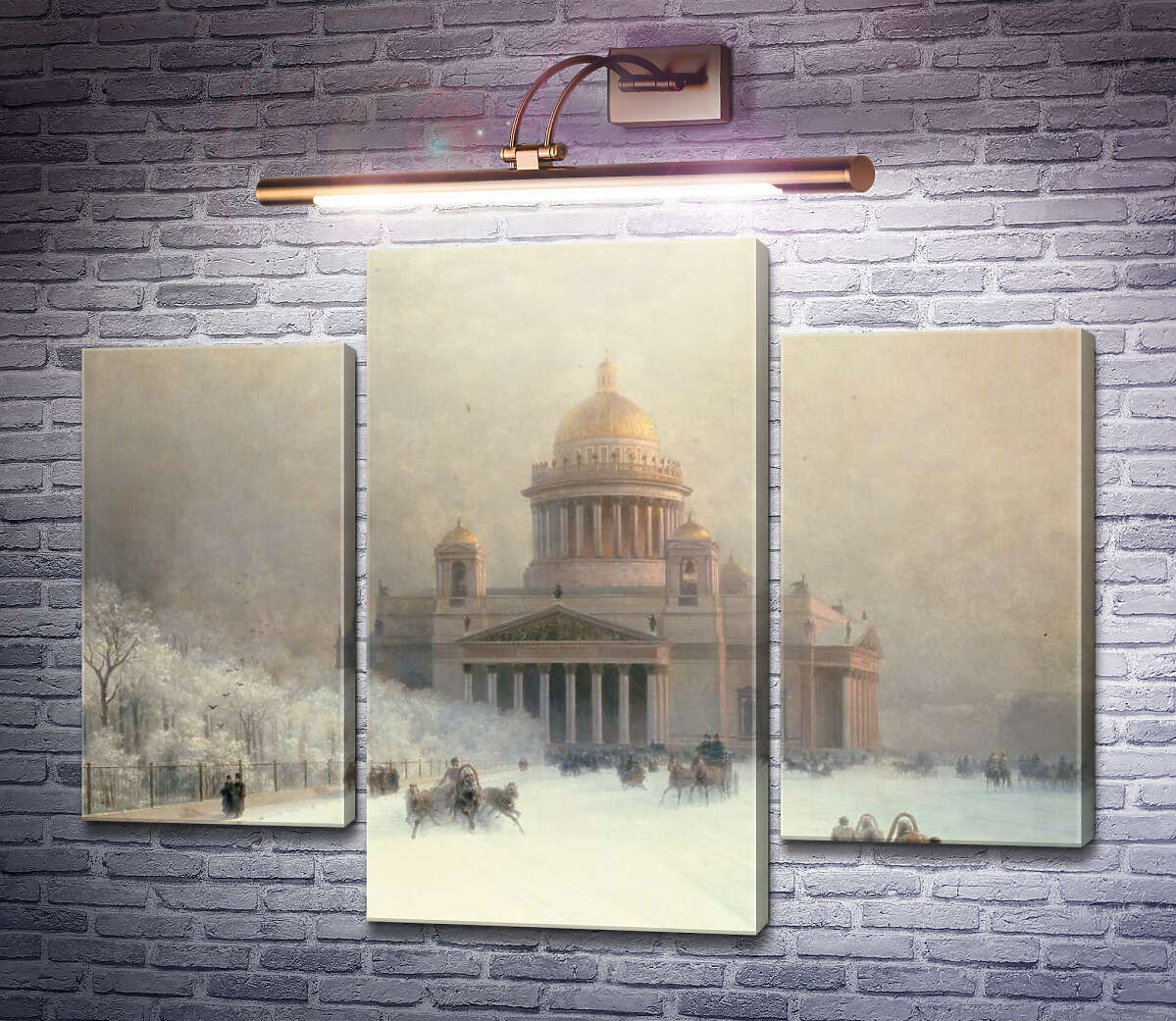 Модульная картина Исаакиевский собор в морозный день. 1891 год (Модуль №10) Иван Айвазовский Модульная картина Исаакиевский собор в морозный день. 1891 год (Модуль №10) Иван Айвазовский
