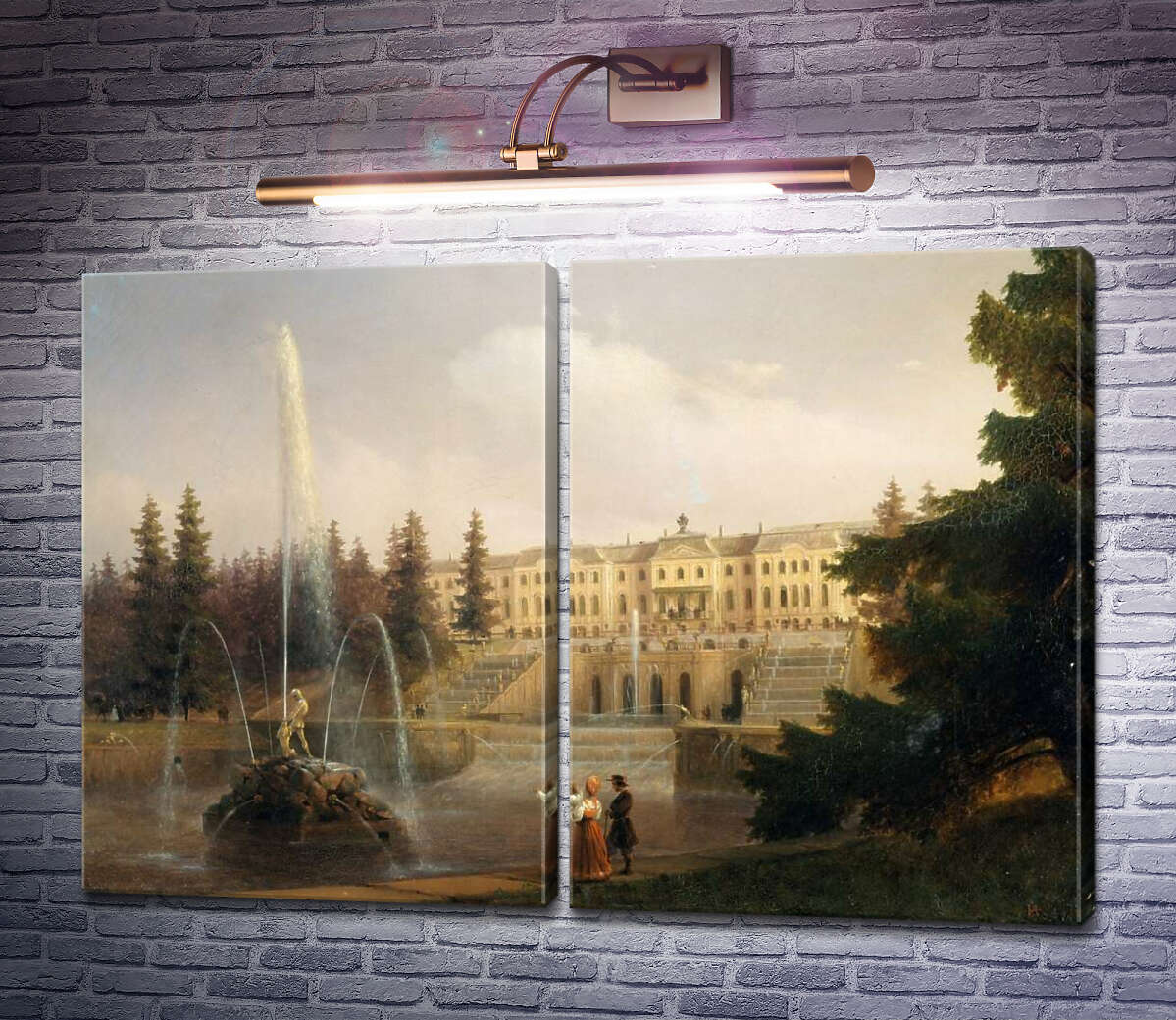 Модульна картина Вид на Великий Каскад і Великий Петергофскій палац Іван Айвазовський