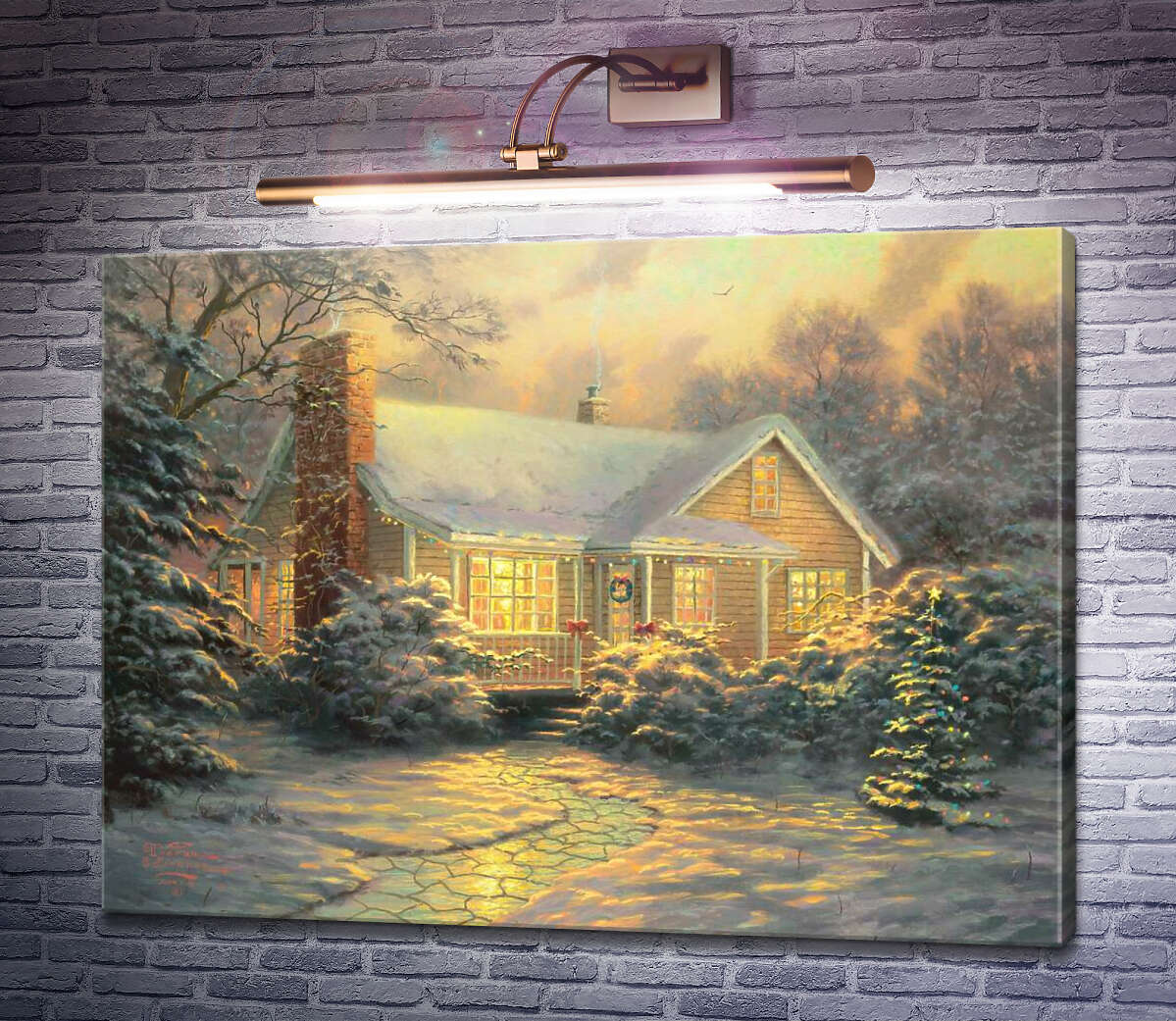 Картина Будиночок в Різдвяний вечір Томас Кінкейд