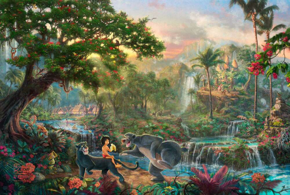 репродукция картина-постер  Книга джунглей Томас Кинкейд
