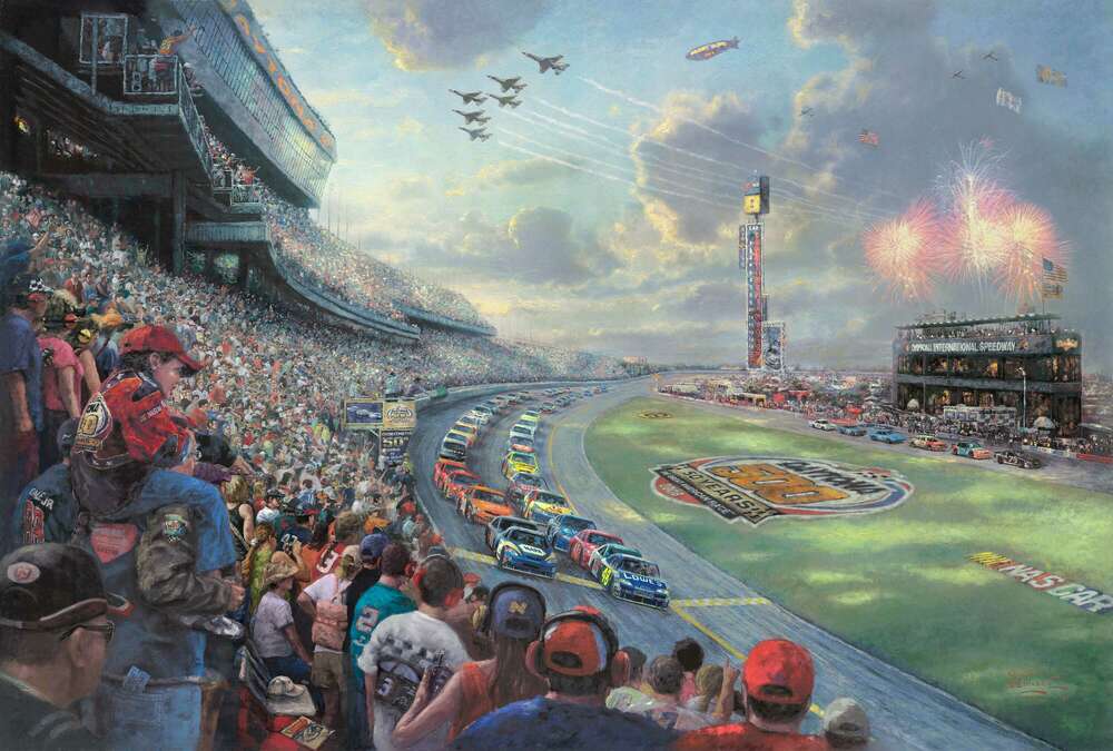 репродукція картина-постер  NASCAR THUNDER Томас Кінкейд