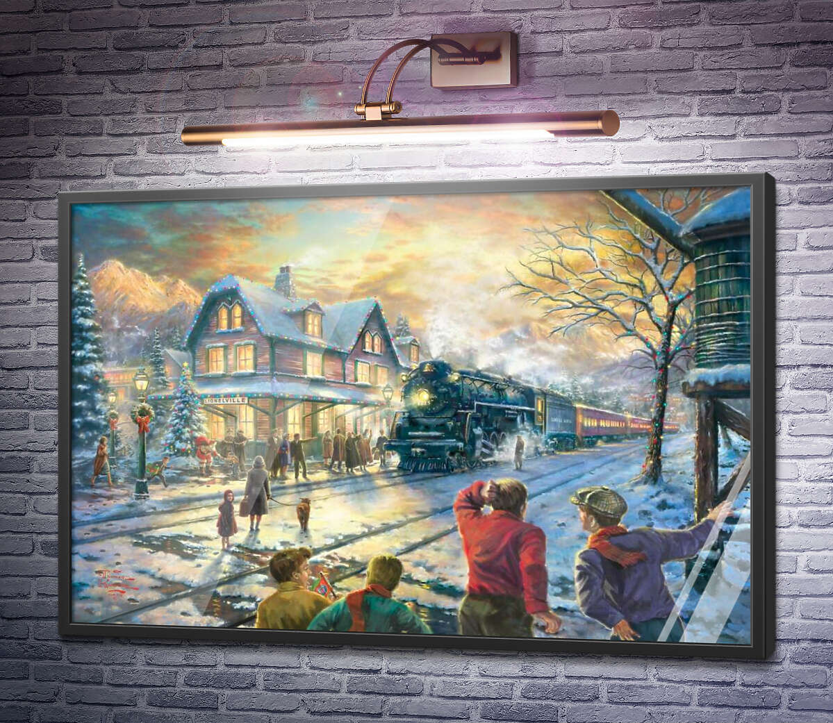 Постер Рождественский поезд Томас Кинкейд