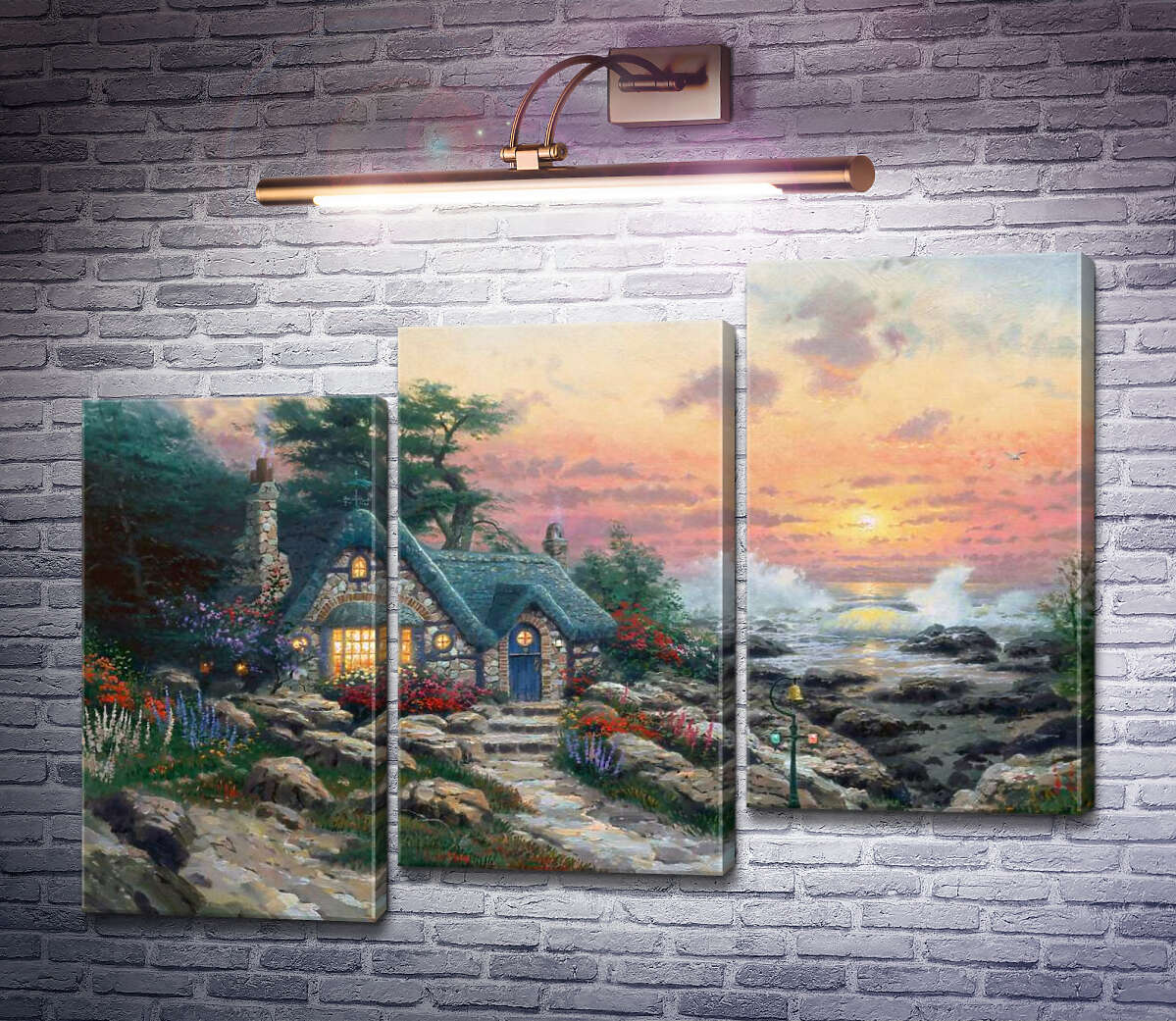 Модульна картина Котедж у моря (Модуль №14) Томас Кінкейд