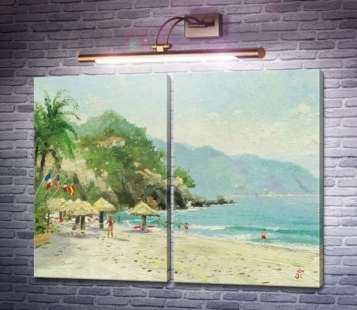 Модульна картина Пляж Пуерто Вальярта Томас Кінкейд