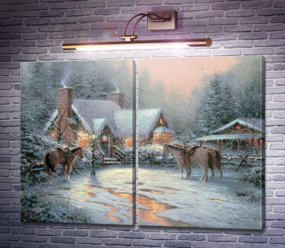 Модульна картина Різдвяне вітання Томас Кінкейд