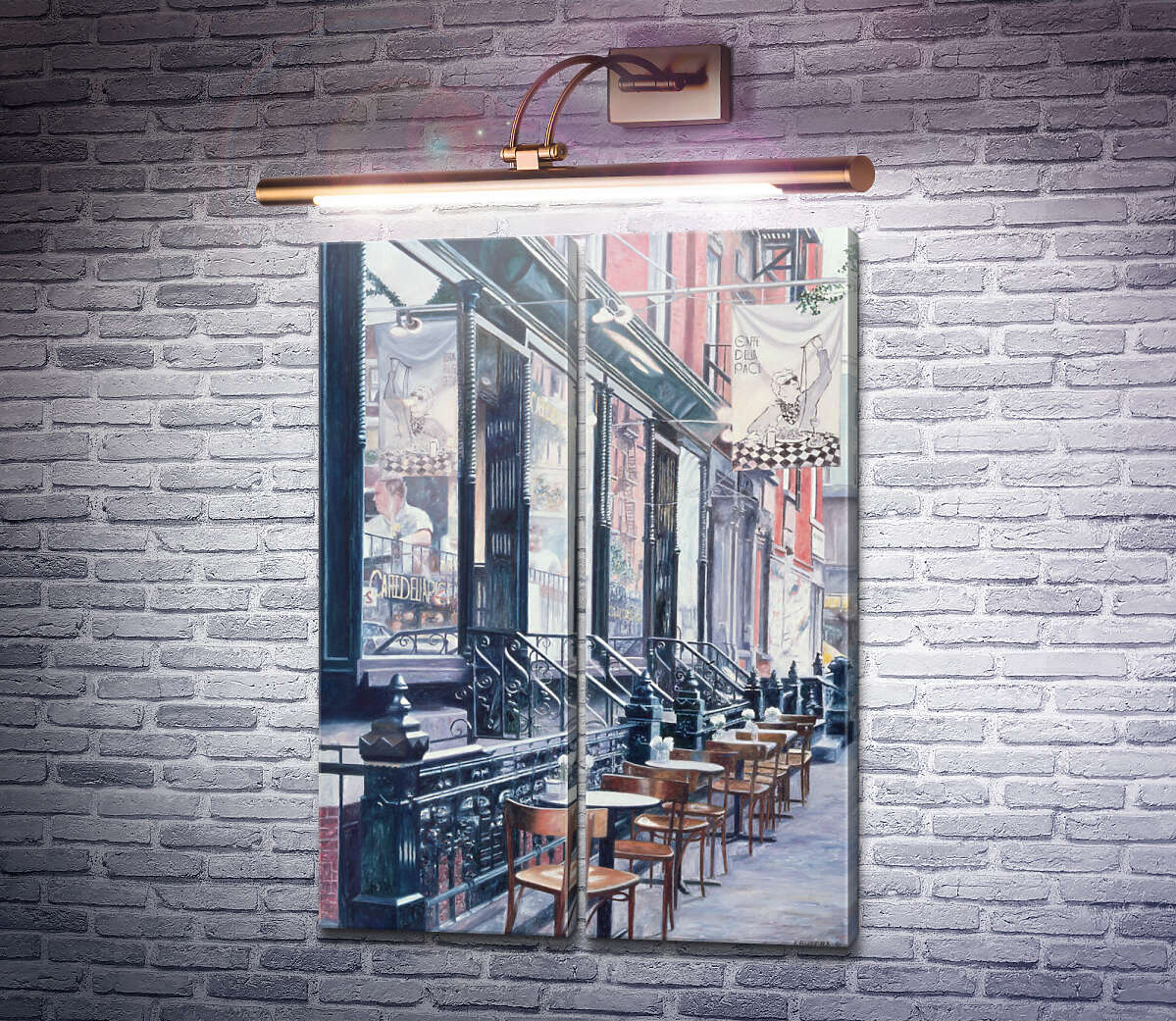 Модульна картина Кафе Делла Пейс, Східна 7-я вулиця, Нью-Йорк Ентоні Бутера
