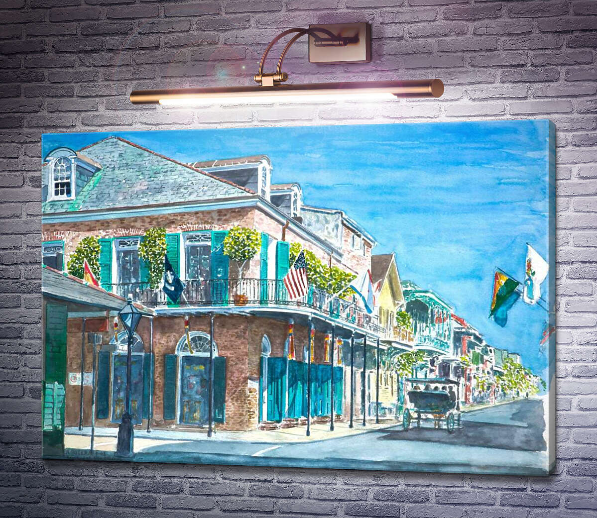Картина Бурбон Стріт в Новому Орлеані Ентоні Бутера