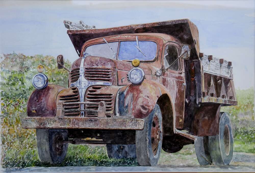 репродукция картина-постер  Старый фермерский грузовик Энтони Бутера