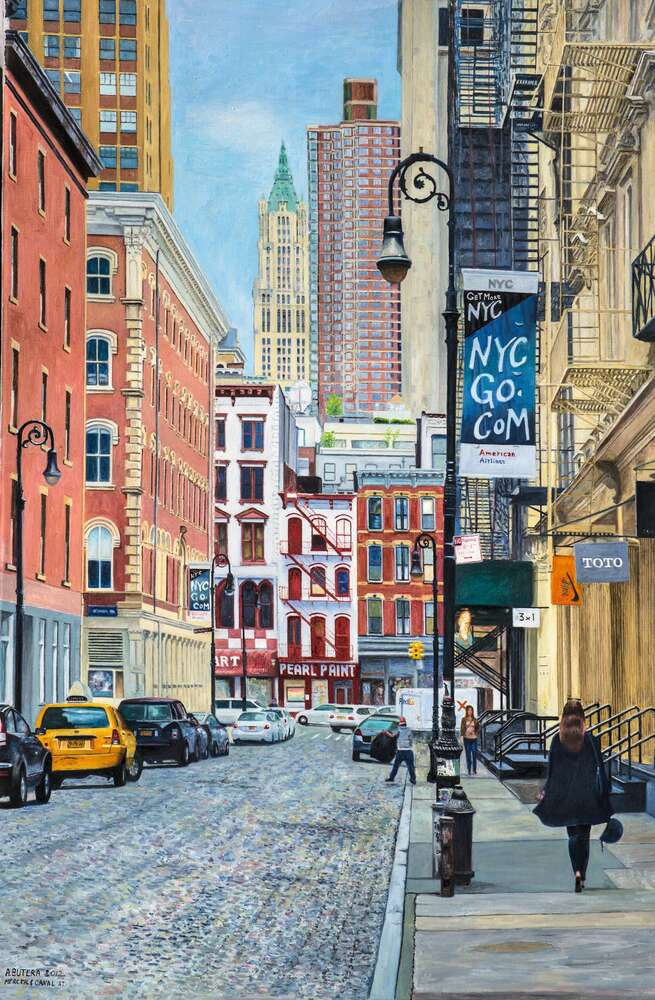 репродукция картина-постер  "Перл Пейнт" на Канал-Стрит, Нью-Йорк Энтони Бутера