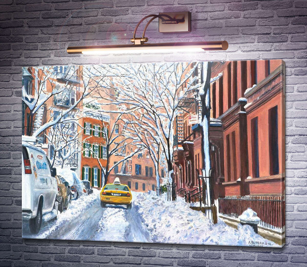 Картина Снег, Вест Виллидж, Нью Йорк Энтони Бутера