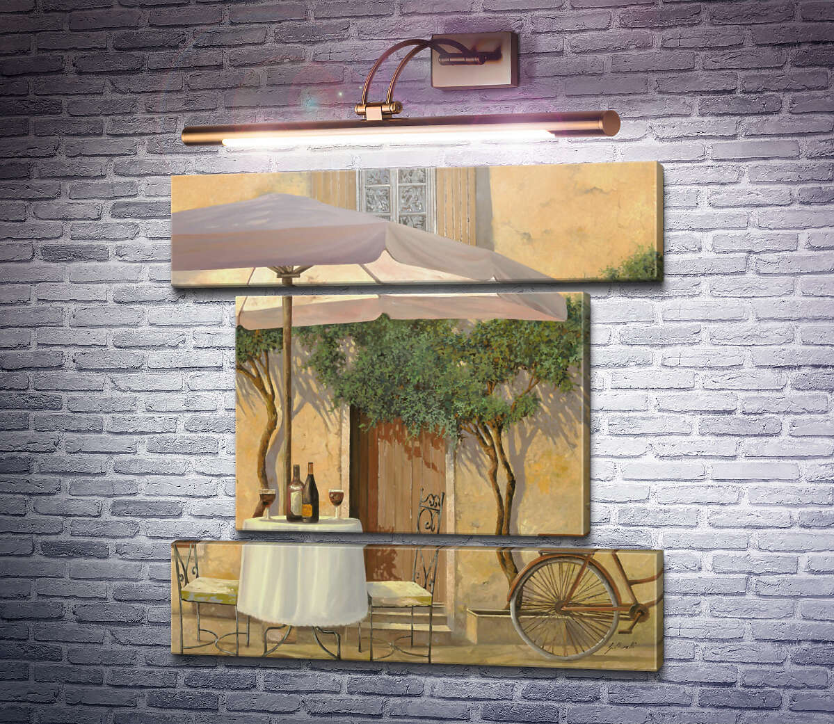 Модульна картина Столик у дворі (Модуль №18) Гвідо Бореллі