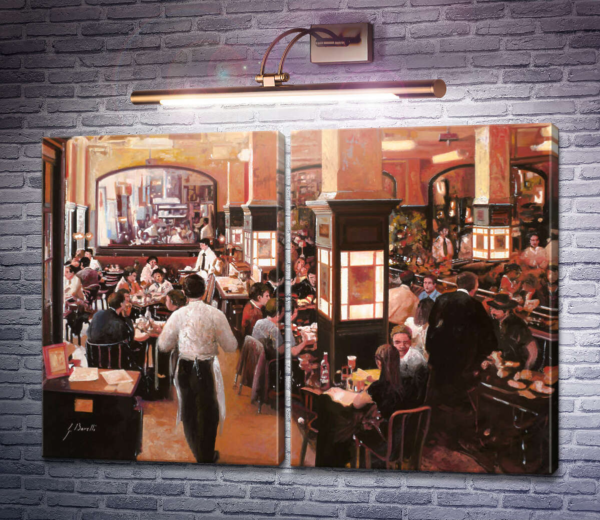 Модульна картина Інтер'єр кафе Гвідо Бореллі