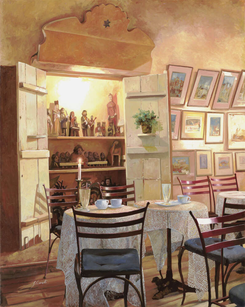 репродукція картина-постер  Інтер'єр кафе Гвідо Бореллі
