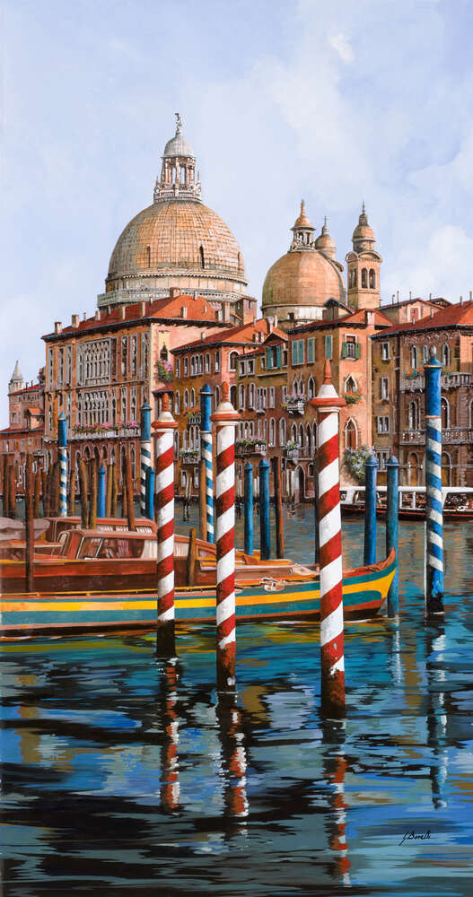 репродукція картина-постер  Великий канал і Санта-Марія-делла-Салюте Гвідо Бореллі