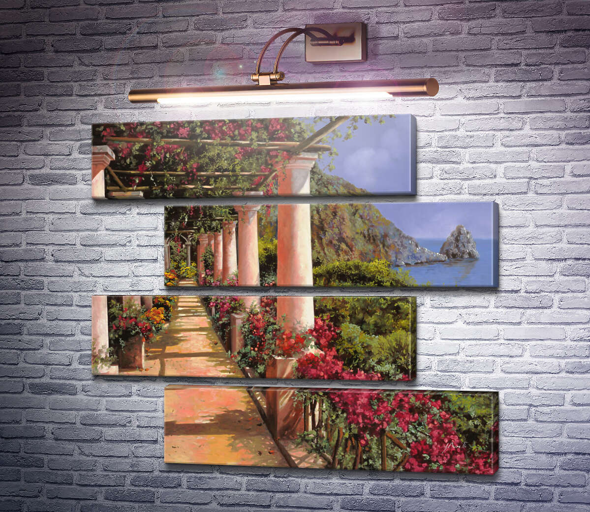 Модульна картина Колонада в Буганвіле (Модуль №23) Гвідо Бореллі
